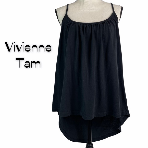 Vivienne Tam Black Spaghetti Strap Swing Tank Size M - Picture 1 of 11